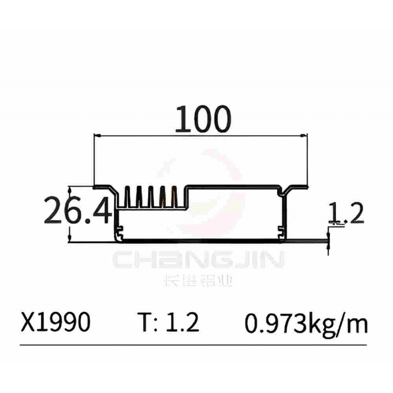 Customized Aluminum Profiles X1990