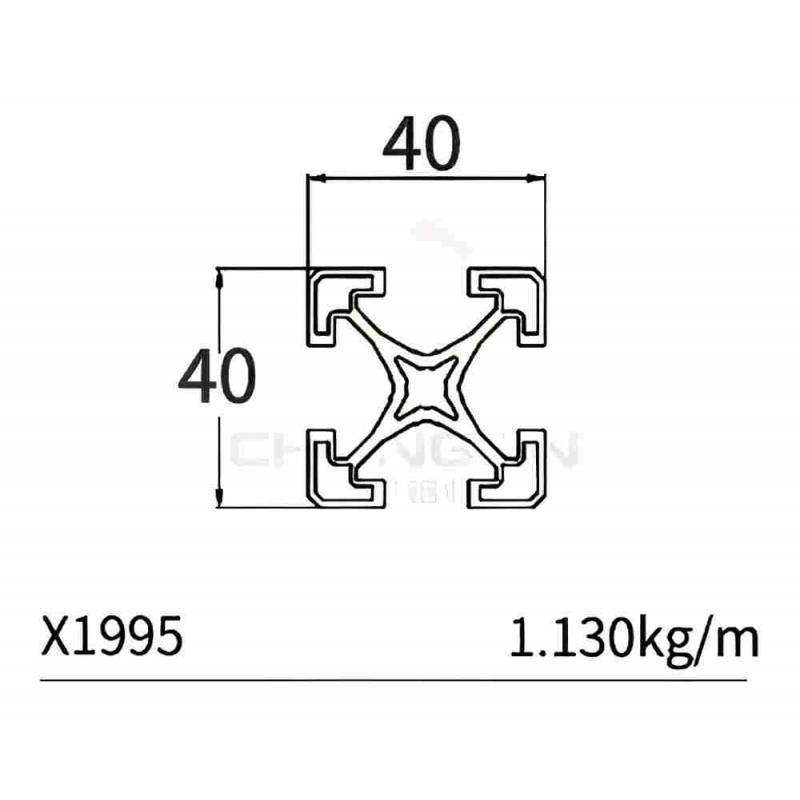 Customized Aluminum Profiles X1995