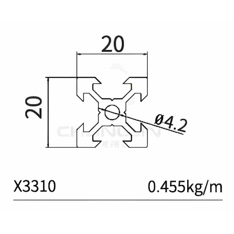 Customized Aluminum Profiles X3310