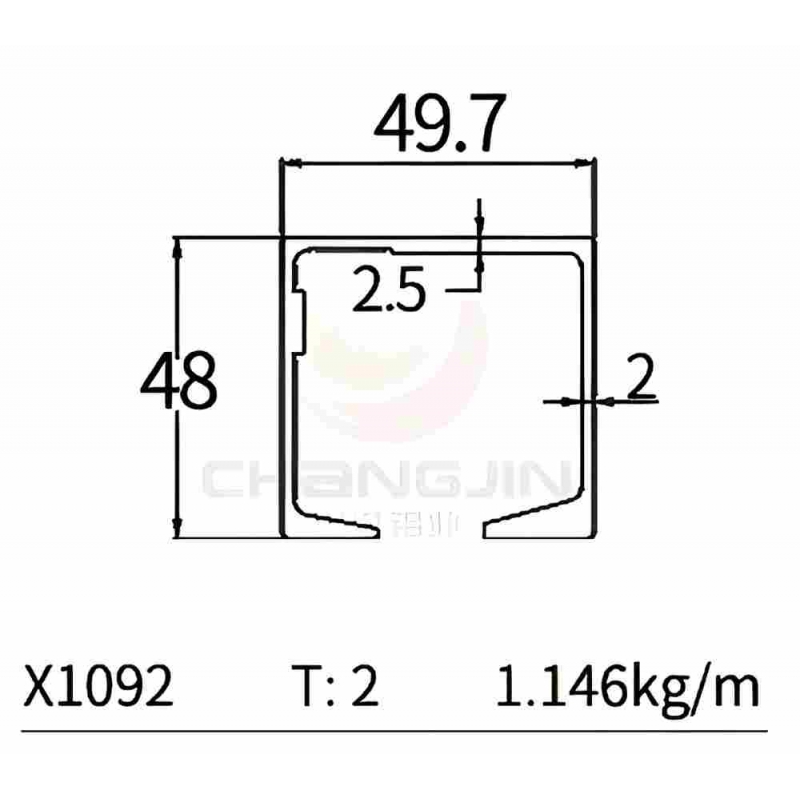Sliding Door Track X1092