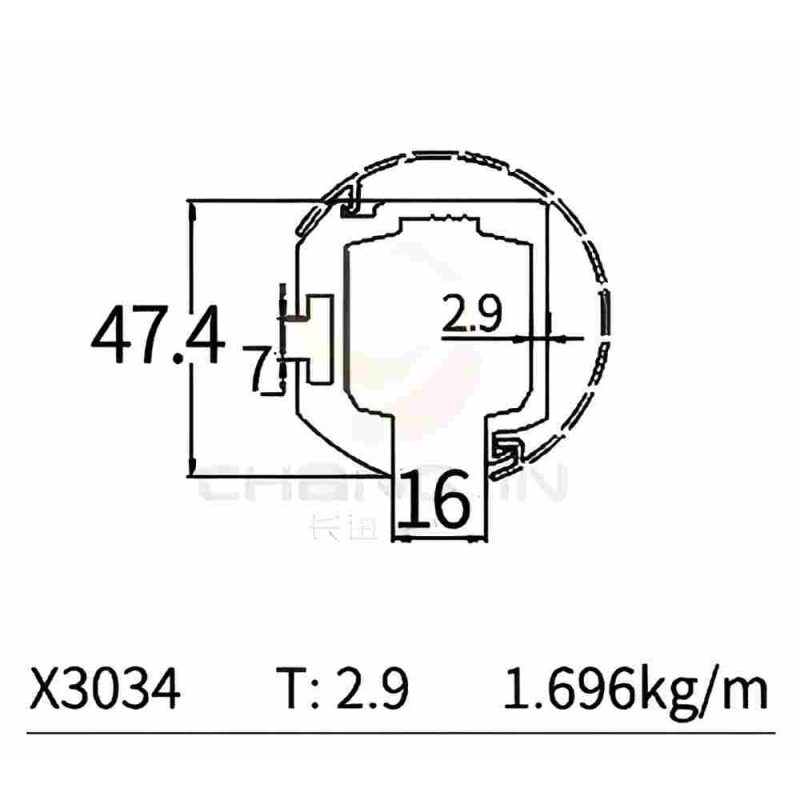 Sliding Door Track X3034