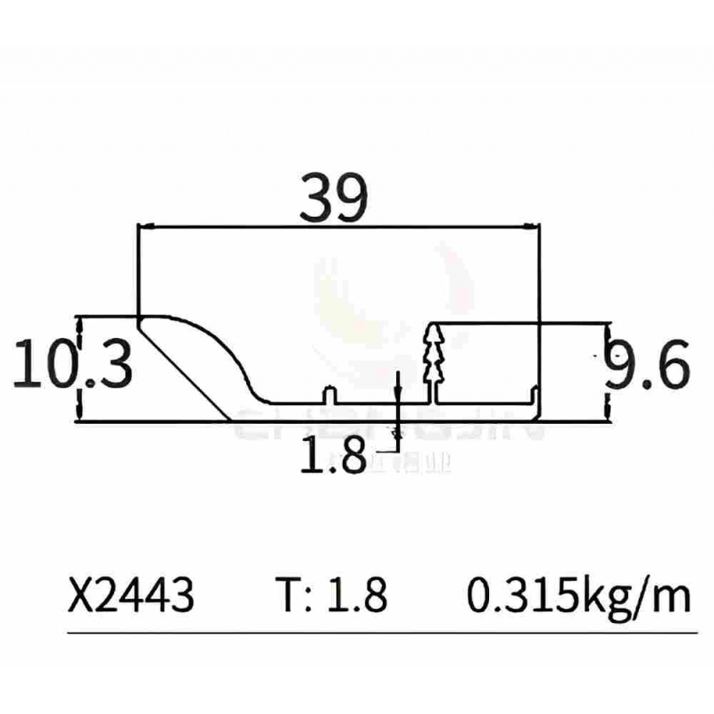 F Handle Profile X2443