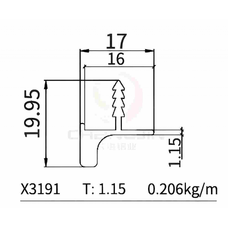 F Handle Profile X3191