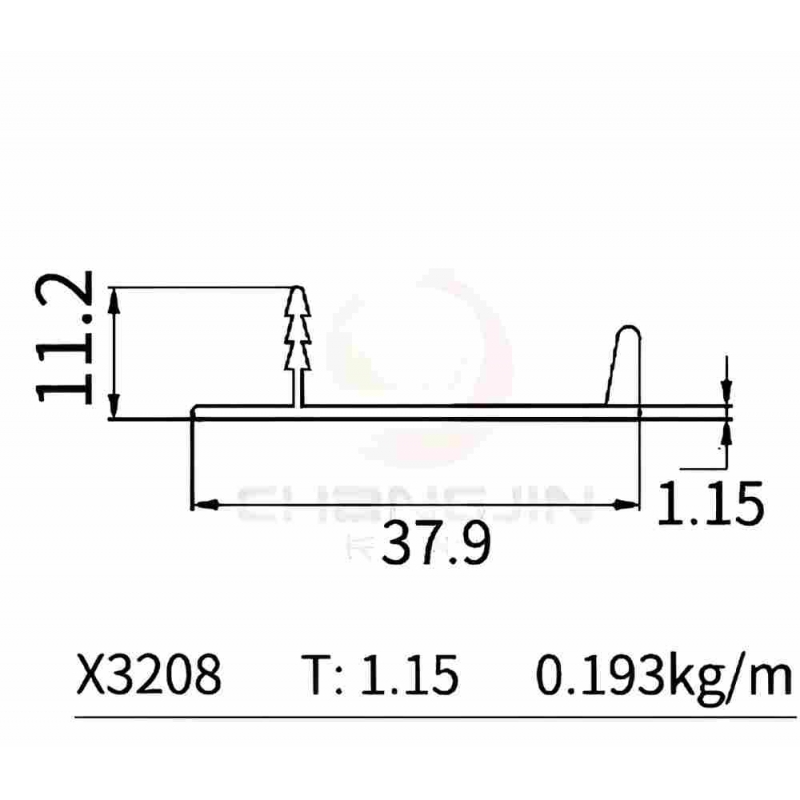 F Handle Profile X3208