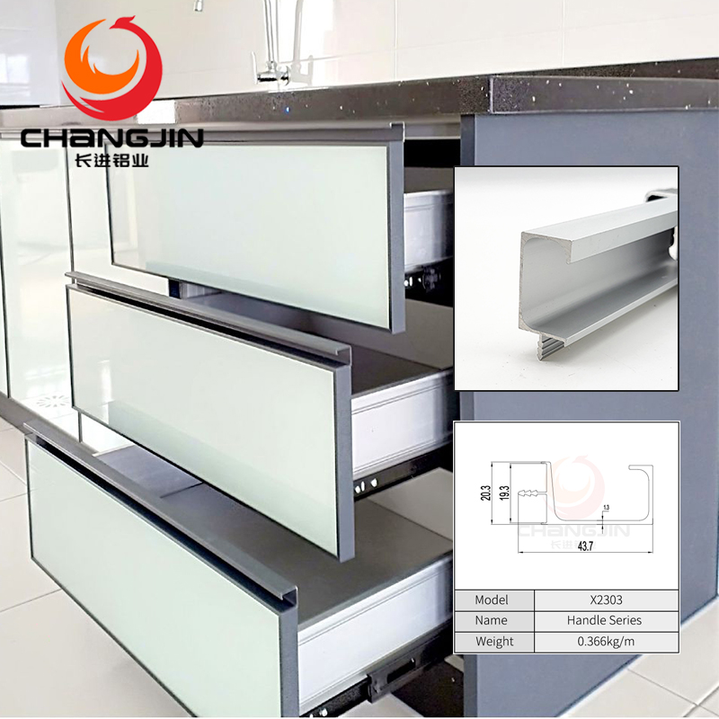 Aluminum G Handle Profile for Kitchen Cabinet