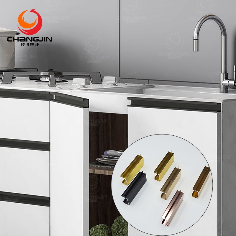 Aluminum G Handle Profile for Kitchen Cabinet Doors