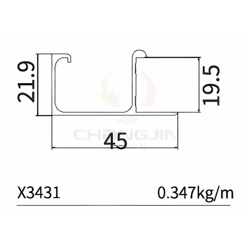 H Handle Profile X3431