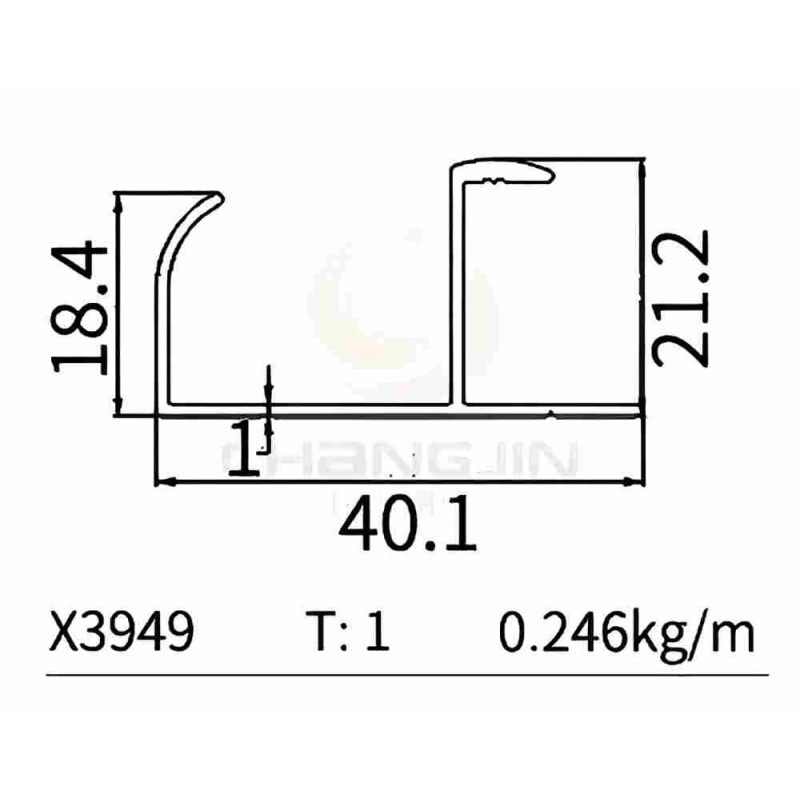H Handle Profile X3949