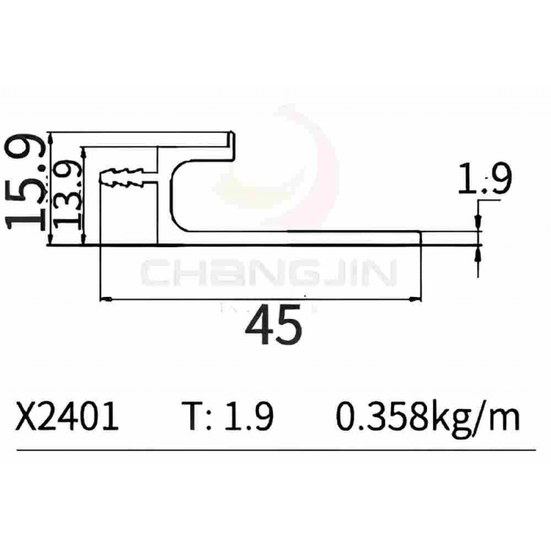 L Handle Profile X2401