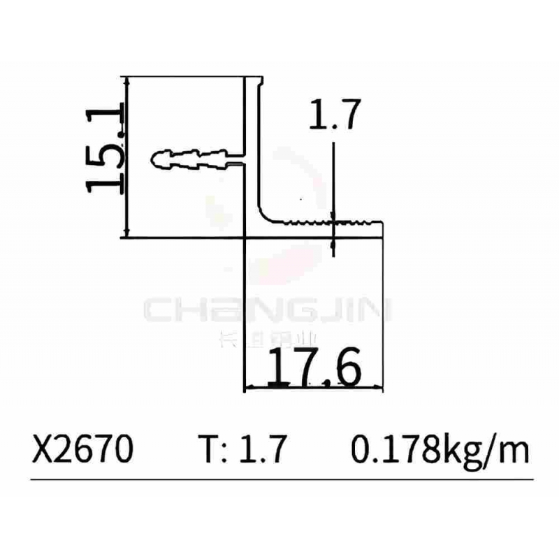 L Handle Profile X2670
