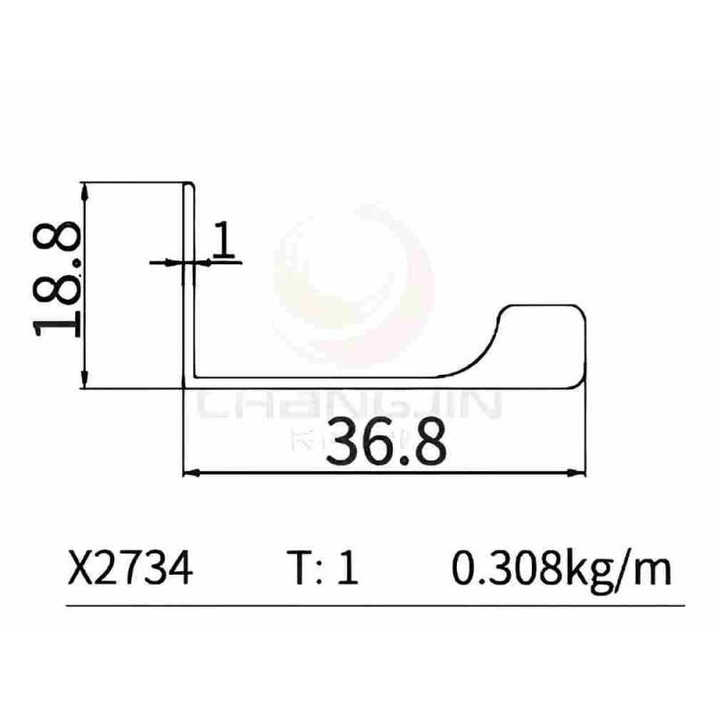 L Handle Profile X2734