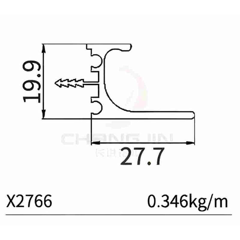 L Handle Profile X2766