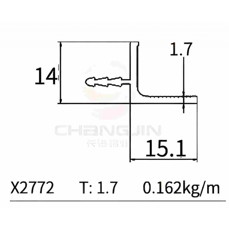 L Handle Profile X2772