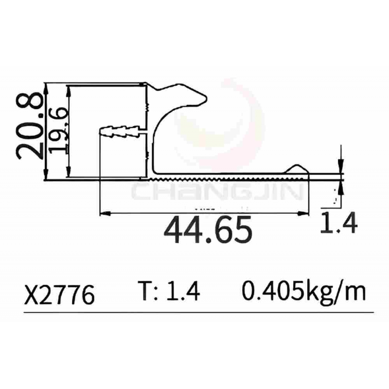 L Handle Profile X2776