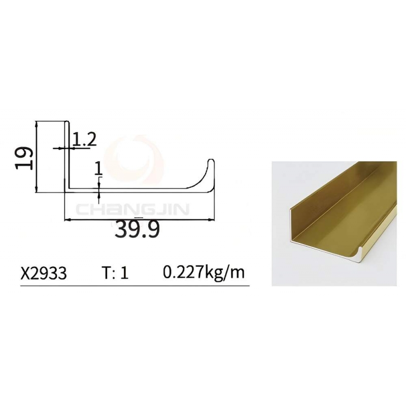 L Handle Profile X2933