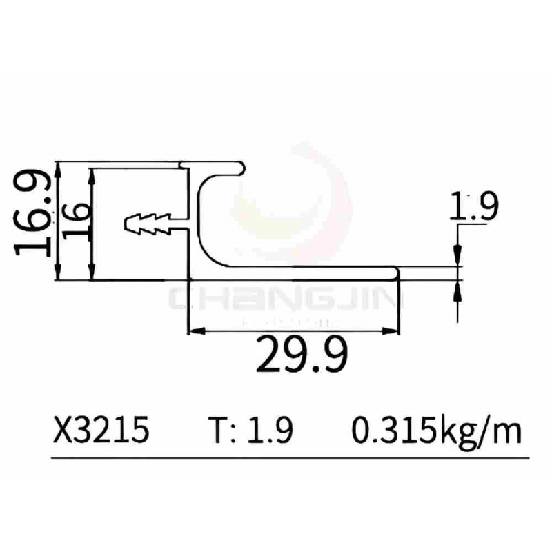 L Handle Profile X3215