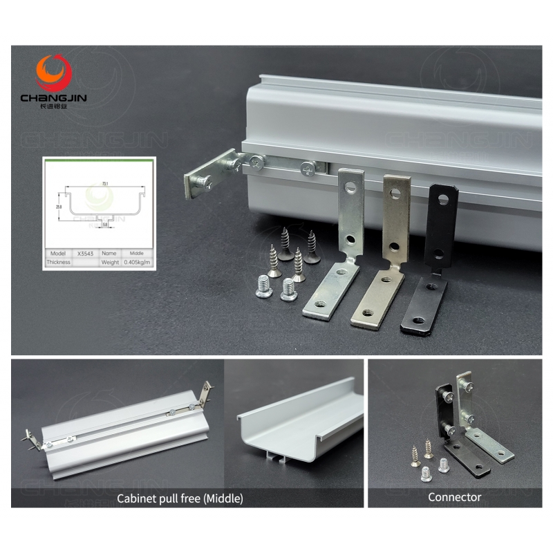Aluminum Gola Profile for Kitchen Drawer Systems