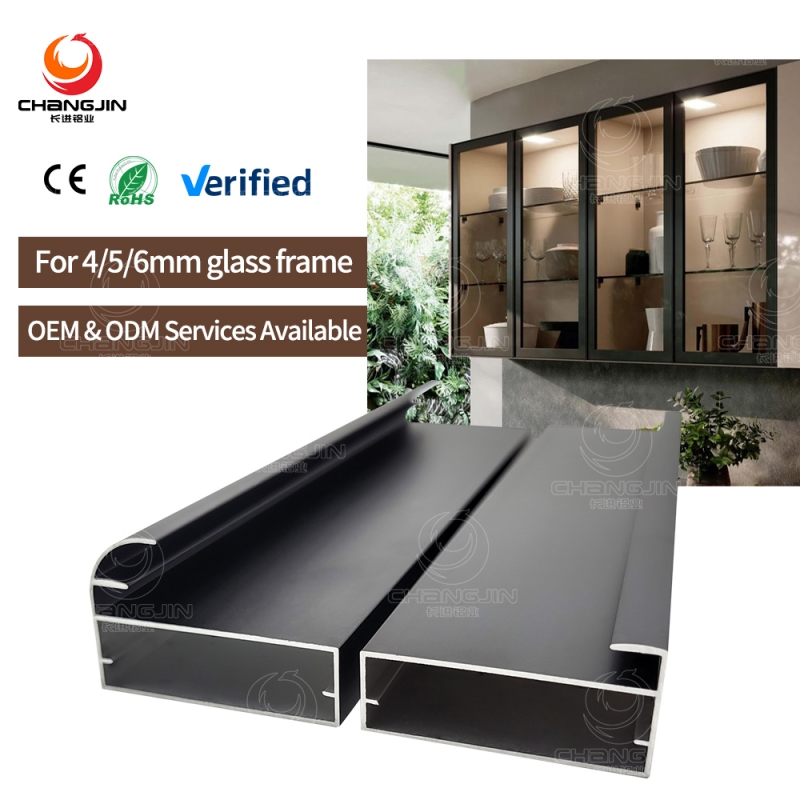 Matte Black Aluminum Alloy Frame for Kitchen
