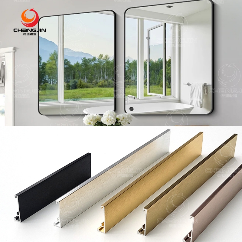 Modern Aluminum Mirror Frame Profile for Salon & Dressing Mirrors