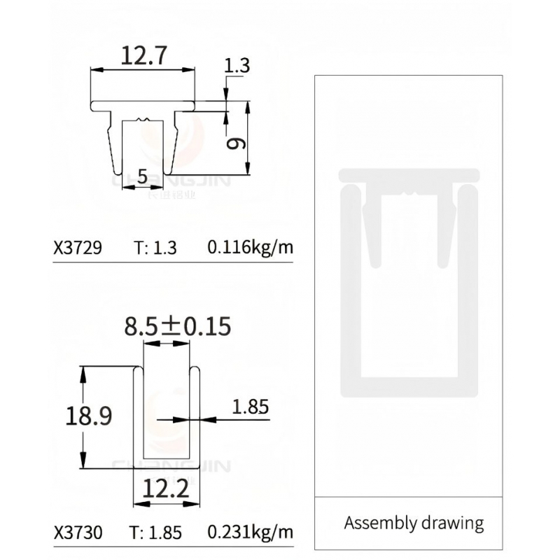 U Channel X3729 & X3730