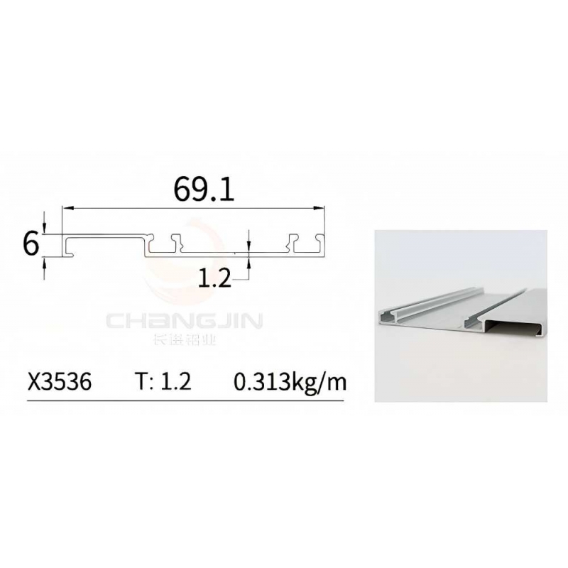 Wardrobe Door Profile X3536