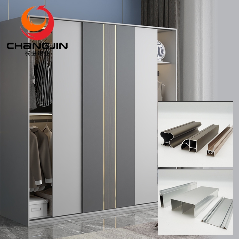 Aluminum Sliding Wardrobe Door Frame for Walk-in Closets