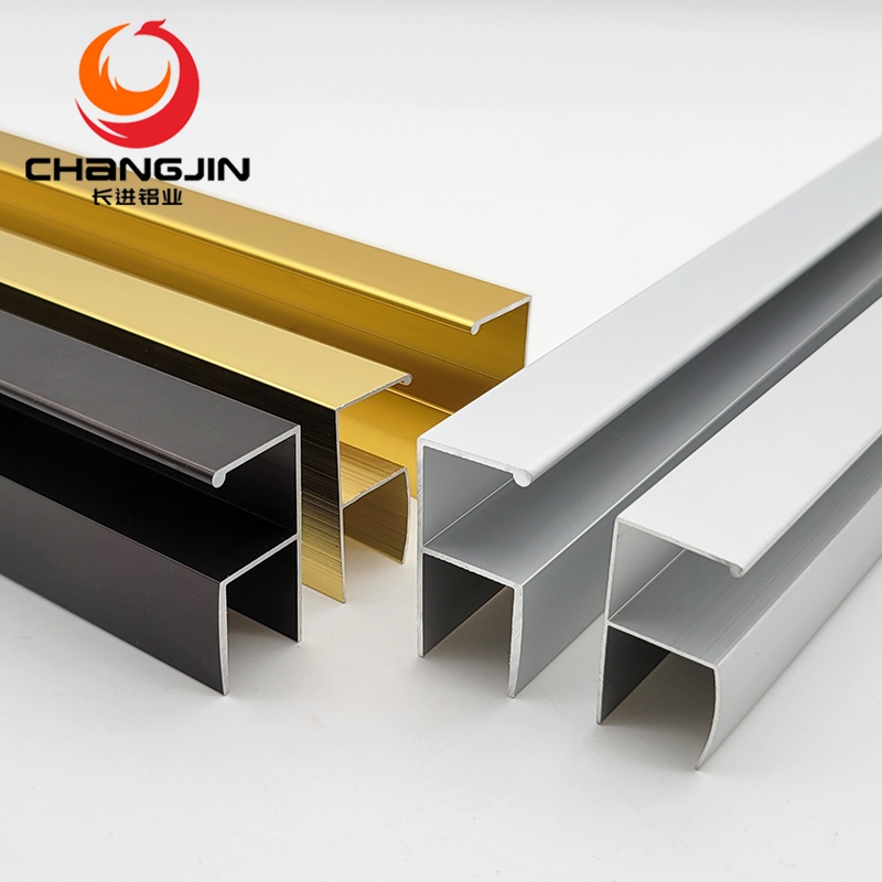 Cabinet handle customized color H shape aluminum profile for handle kitchen cabinet