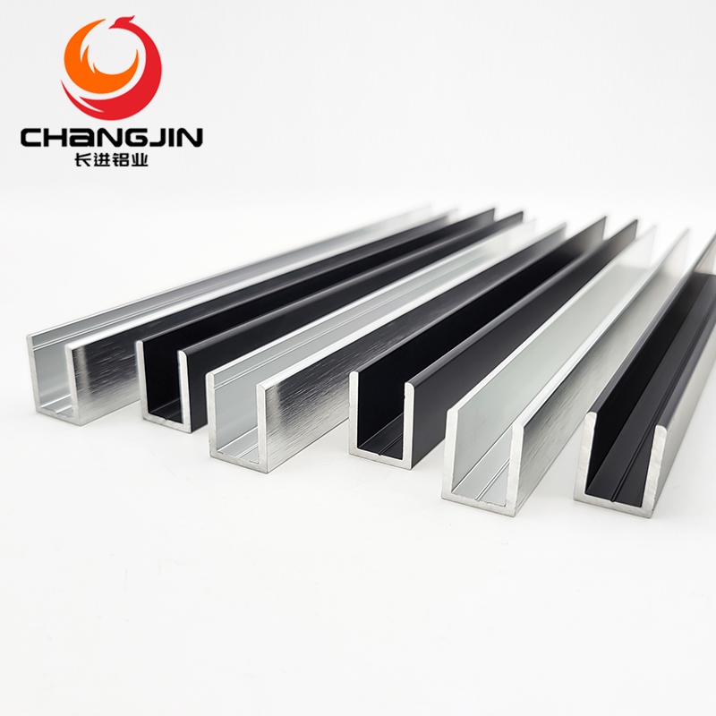 Glass Door Frame U channel Aluminium Profile