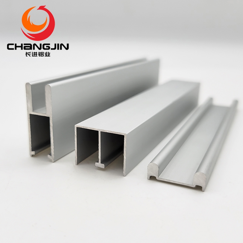 Aluminum profile components for sliding glass doors